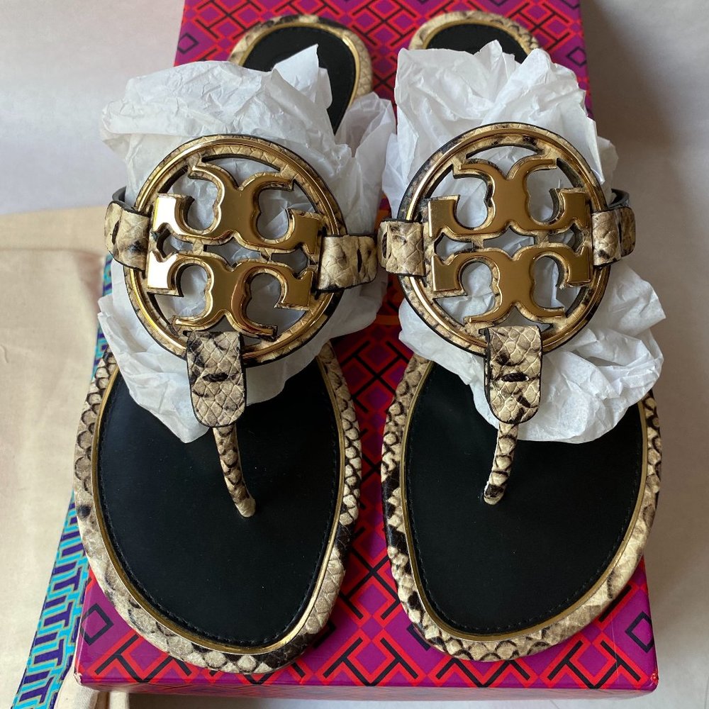Tory Burch Metal Miller Sandal Desert Roccia NIB!